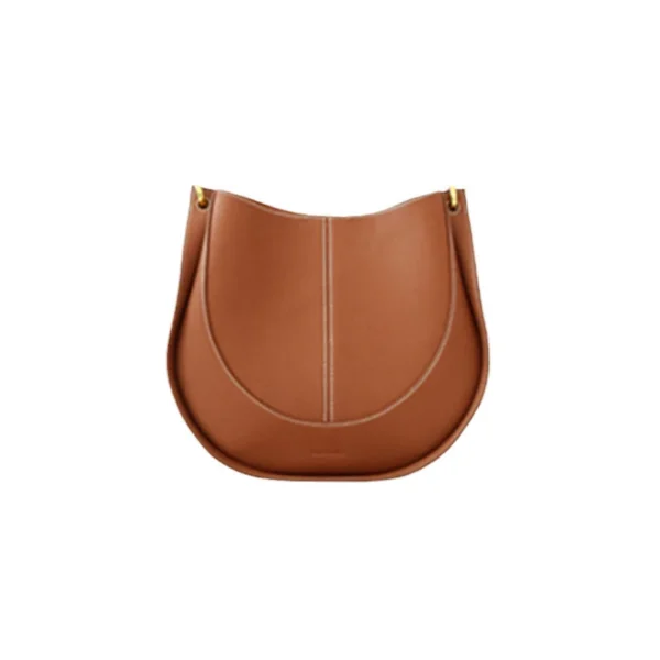 2023 Women Cowhide Saddle Bag Fashion Ladies Shoulder Bag Simple Leather Shoulder Crossbody Bag for Women